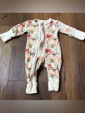 Earthly Organic Cotton Baby Pajamas 2-Way Zipper Sleeper